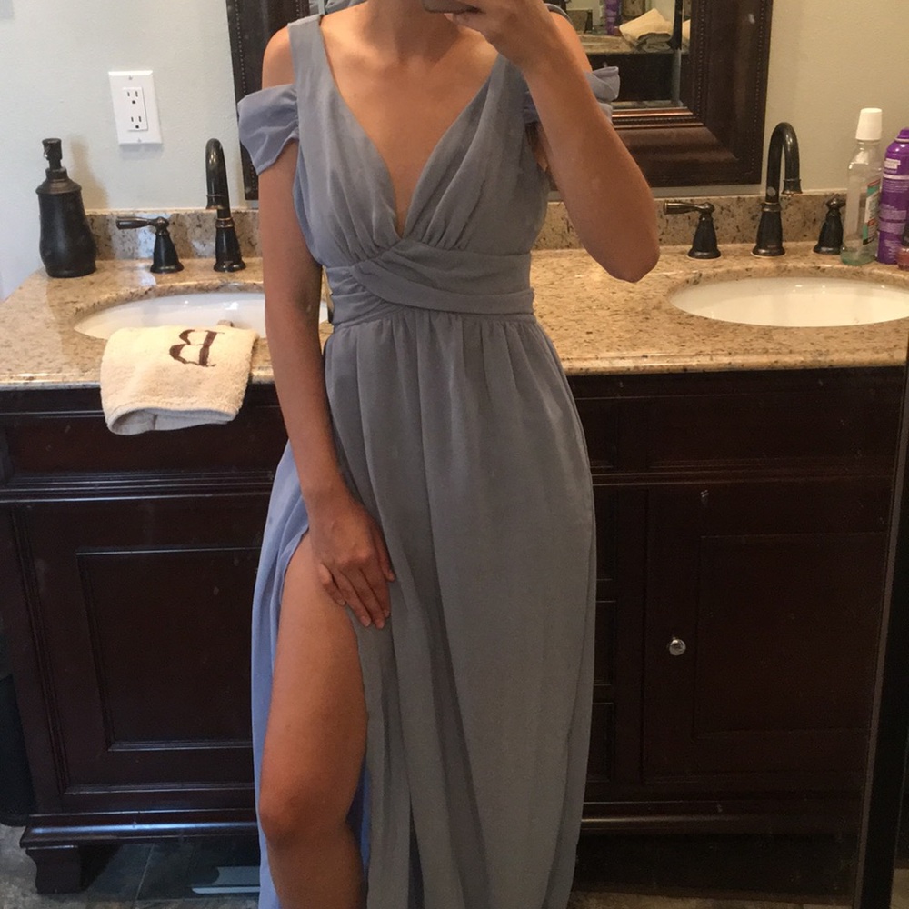 Periwinkle blue full length gown
